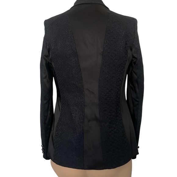 Cache Women’s Textured Black Blazer Size 8 - Picture 13 of 14